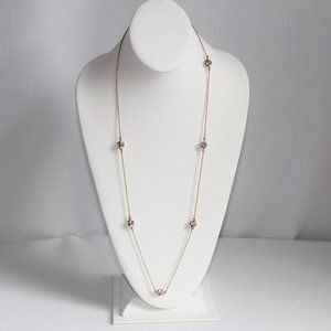 Kate Spade Rose Gold Chain Crystal Necklace